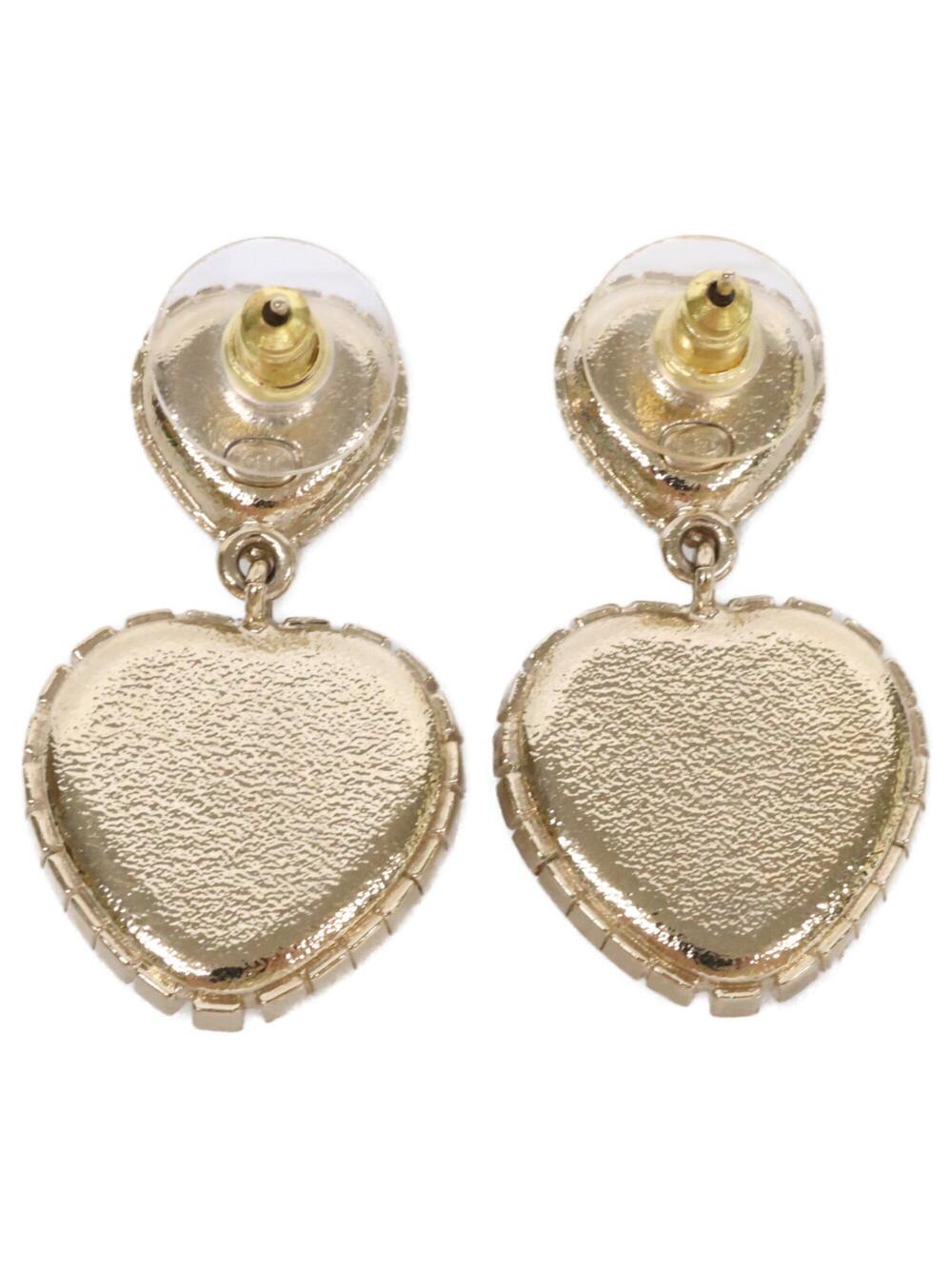 Chanel Cc Logo Heart Earrings Metal #276355C14B - Picture 6 of 8